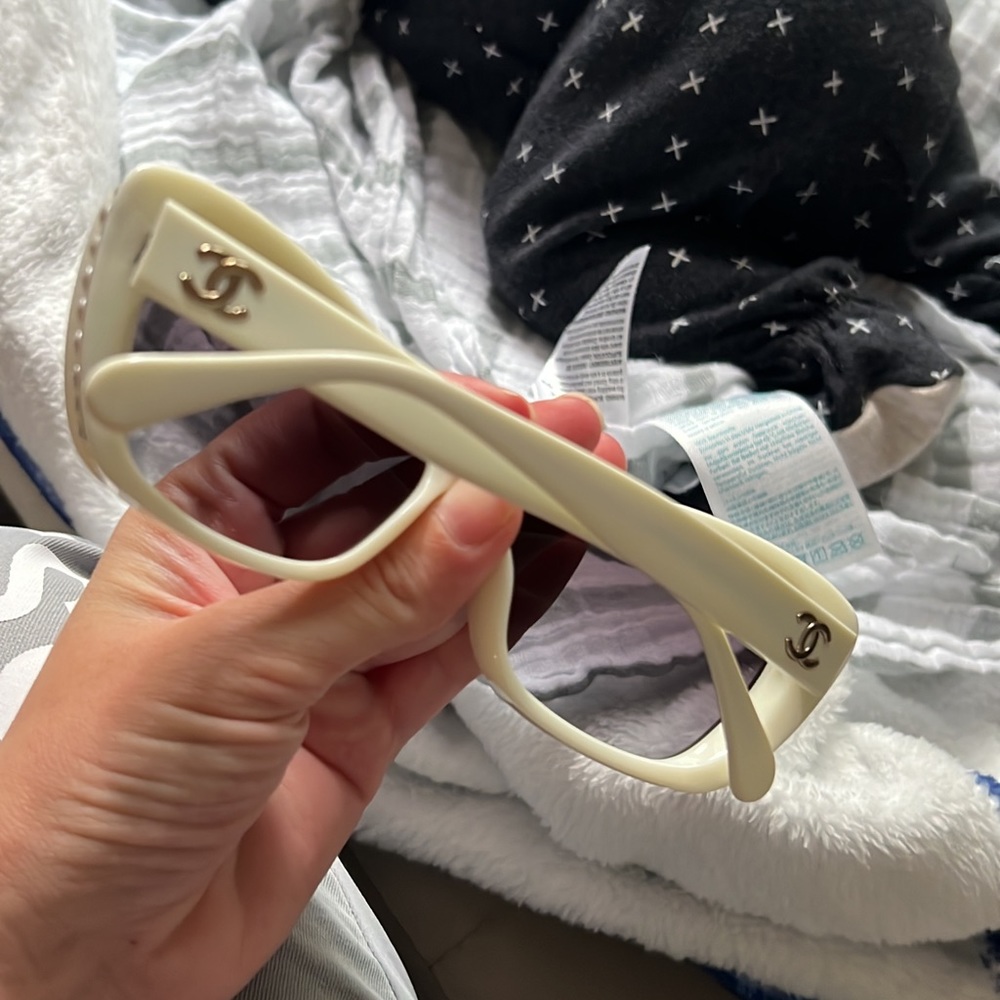 Chanel glasses, white perfect condition